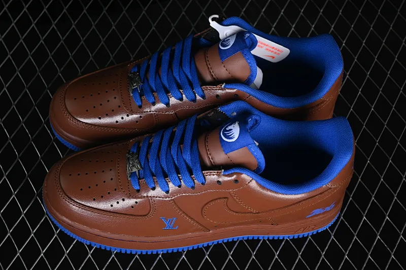 All categories Nk Air Force 1 Air Force series Nk Air Force 1 Low Air Force low top Nike Air Force 1'07 Low Year of the Horse joint name Tan Brown Blue Air Force 1 low top casual sneakers XY9025-007